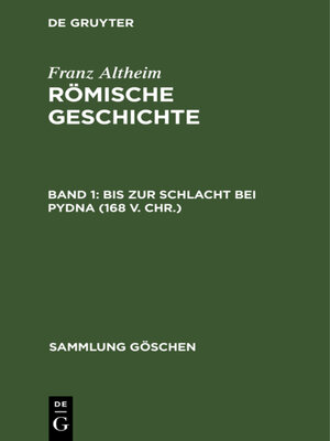 cover image of Bis zur Schlacht bei Pydna (168 v. Chr.)